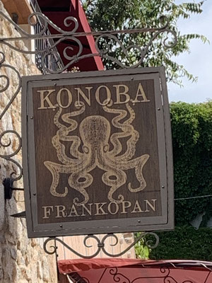 Konoba Schild eines Restaurants