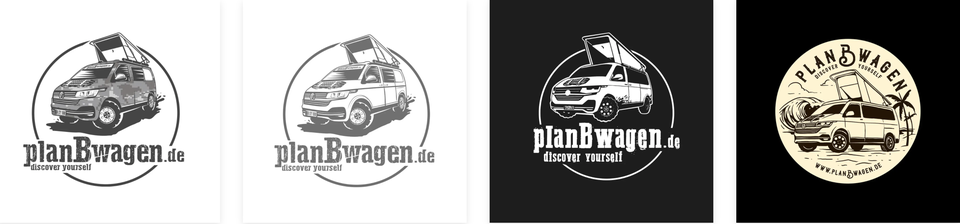 planBwagen Logo-Varianten des planbWagen - VW T6.1, Terranger Offroad, SpaceCamper, mit delta4x4 Personenschutzbügel und Klassik B,  Beadlock Felge