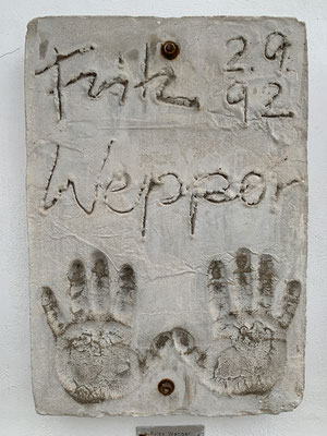 Calle Conquista, Ibiza, handprints, Fritz Weper