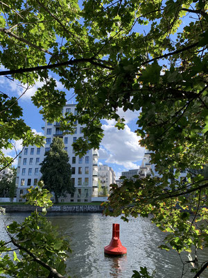 Berlin - view from the river Spree in the direction of Wilhelm-Caspar-Wegely-Platz 