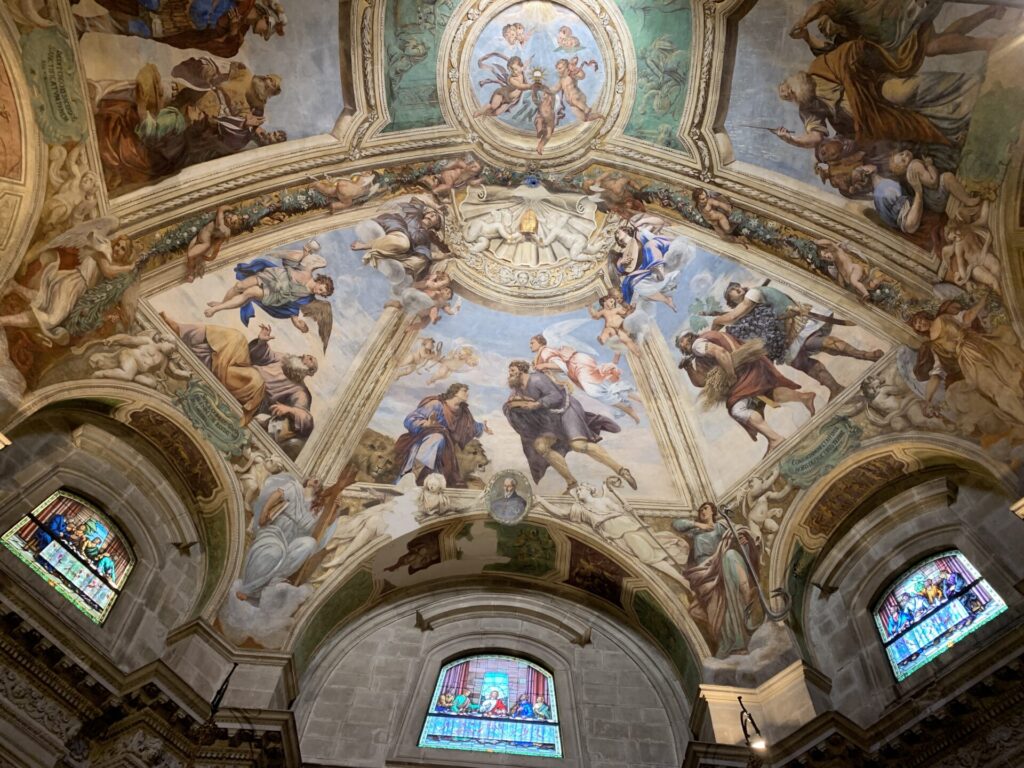 Ceiling painting in the cathedral of Syracuse