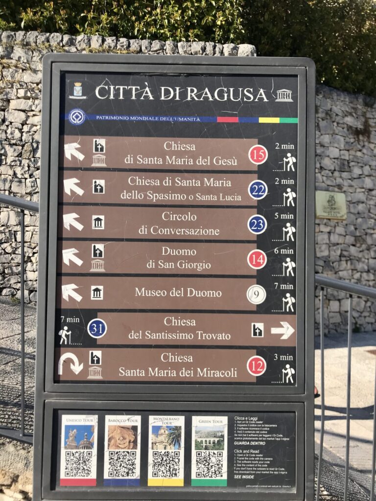 Wegweiser in Ragusa