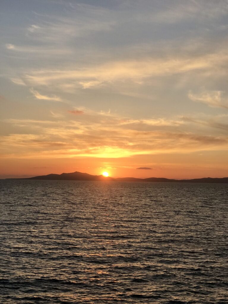 Zonsondergang in Sardinië
