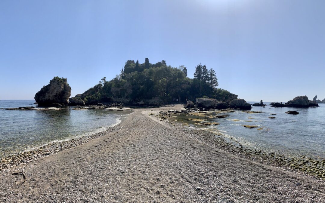 The Isola Bella in front of Taormina