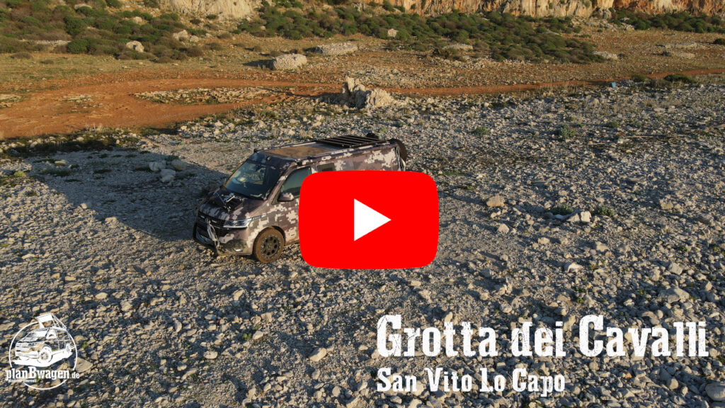 Terranger 4x4 SpaceCamper bij het klimparadijs Anello Grotta dei Cavalli, San Vito Lo Capo, Sicilië