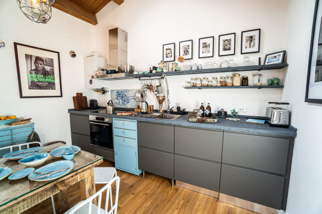 Kitchen-living room, Palermo Blu, Centro Storico, Ballarò, Pallazzo Vertrano, Casa Vacanza