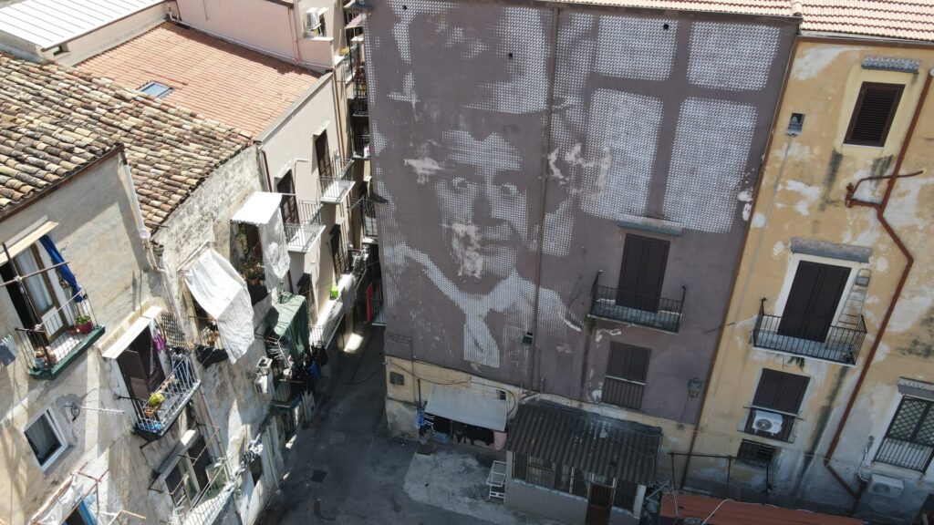 "Franco Franchi" Mural de Angelo Genova, CrazyOnePalermo Street Art, Graffiti, Murale00042